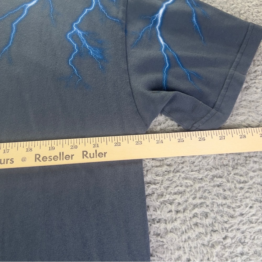 Darc Sport x Batman Shirt Mens Medium Blue Lightning Wolves Club Oversized Tee - Picture 5 of 9
